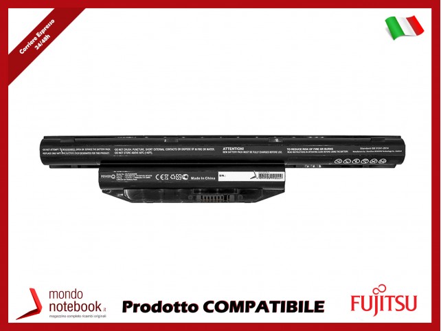 Batteria PowerQ per Fujitsu E5460M75AODE 4400 mAh 10.8V P/N BPS229 Nero