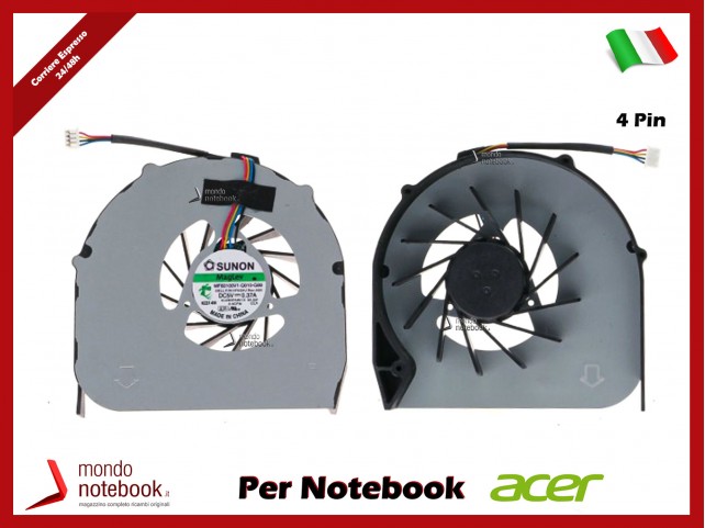 Ventola Fan CPU ACER Aspire 5740 5740G 5542 (Versione 4 Pin)