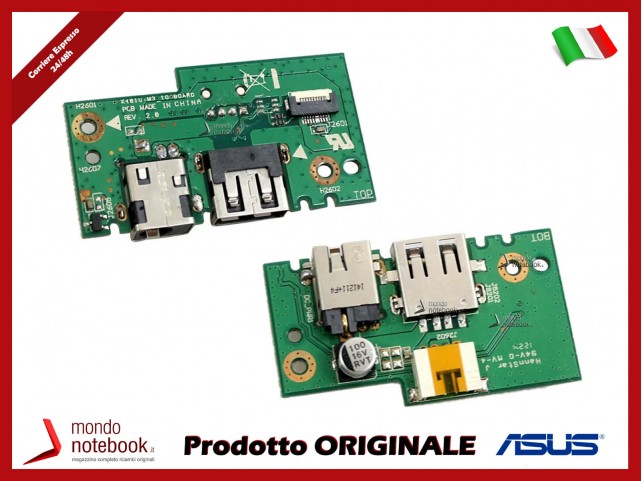 Board USB Power X501A X401A X301A IO_BD./AS Versione 2 X401U-M3 IO Board Rev.2.1