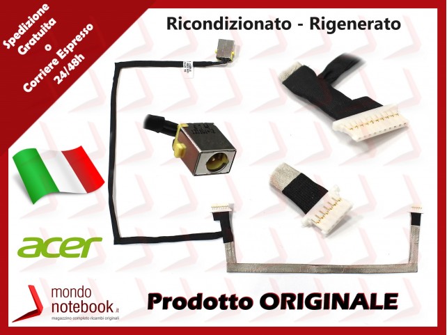 Connettore di Alimentazione DC Power Jack ACER S3-331 S3-371 S3-391 S3-951 Ricondizionato