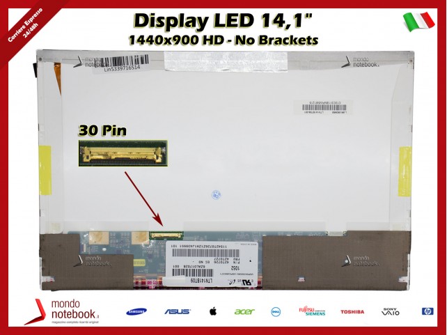 Display LED 14,1" (1400x900) HD 40 Pin SX