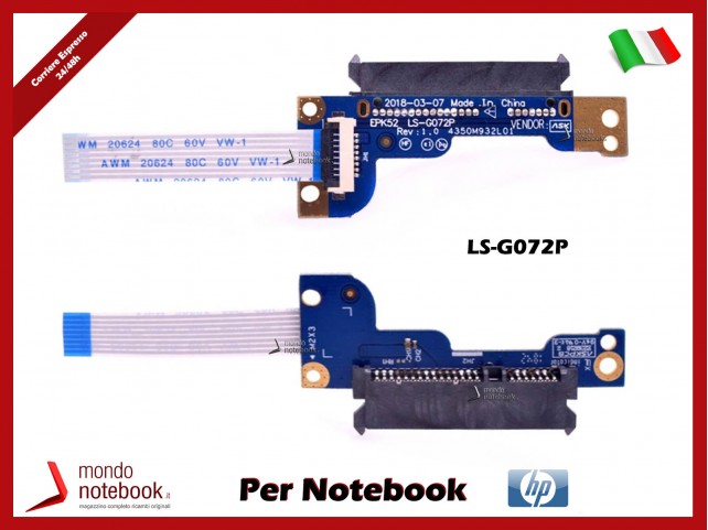 Board HDD Hard Disk Sata SSD HP 15-DA 15-DB 250 G7 - LS-G072P