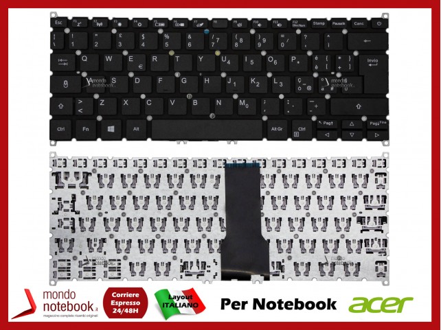 Tastiera Notebook ACER Swift 3 SF314-41 SF314-54 SF314-54G SF314-55 (Senza Frame) Italiana