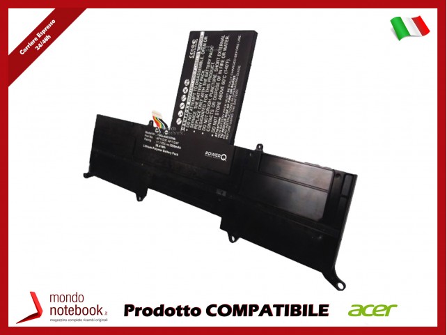 Batteria PowerQ per Acer Aspire 391-53314G52add 3280 mAh 11.1V P/N 3ICP5/65/88 Nero