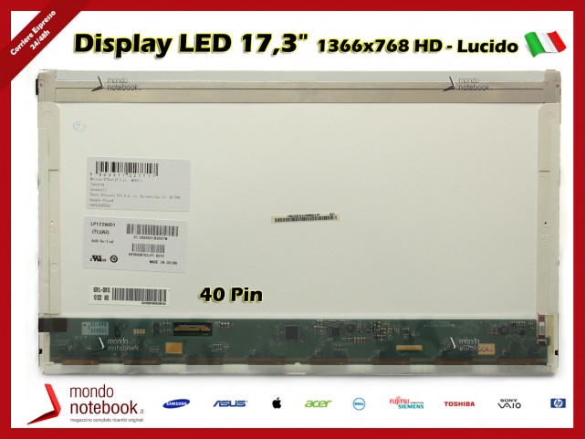 Display LED 17,3" (1600x900) HD+ 40 Pin SX (LUCIDO)