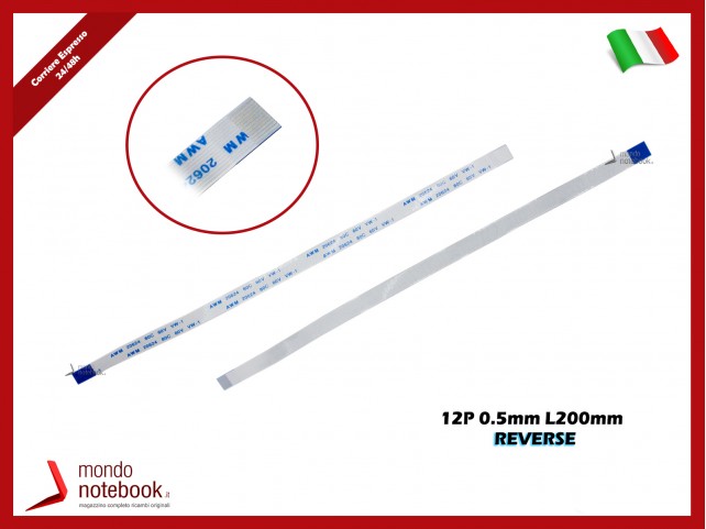 Cavo Flat Cable FFC 12P 0.5mm L200mm Reverse - HP PWR/Audio HP DV6000 DV9000