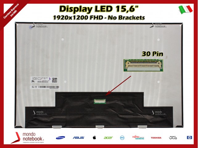 Display LED 15,6" (1920x1200) FHD (NO BRACKET) 30 Pin