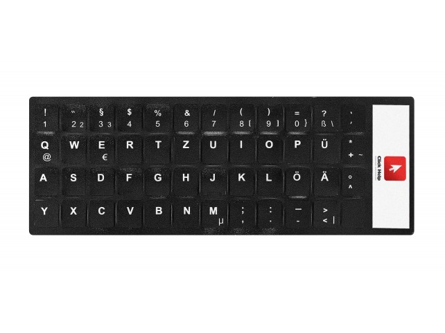 Kit Adesivi Stickers per trasformazione Layout TEDESCO (11x13)mm NERO