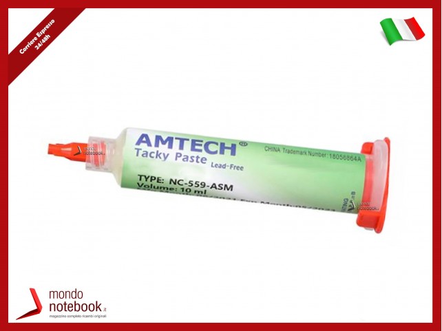 FLUSSANTE FLUX PASTA GEL BGA NC-559-ASM UV (TPF) 10cc SALDATURA RIPARAZIONE PCB