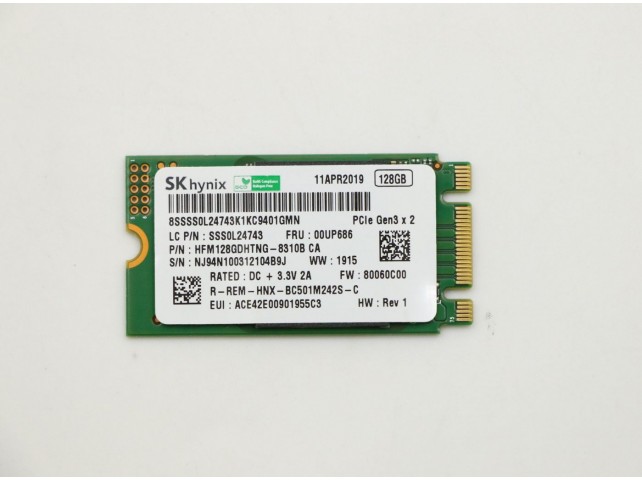 Lenovo SSD M.2 PCIe NVMe FRUSSD  128GB RoHSHynix