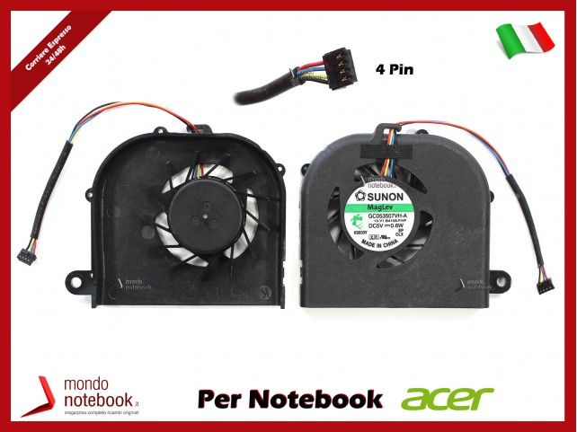 Ventola Fan CPU ACER Aspire 3410 3810 3810T 3810TG 3810TZ (Versione 2)