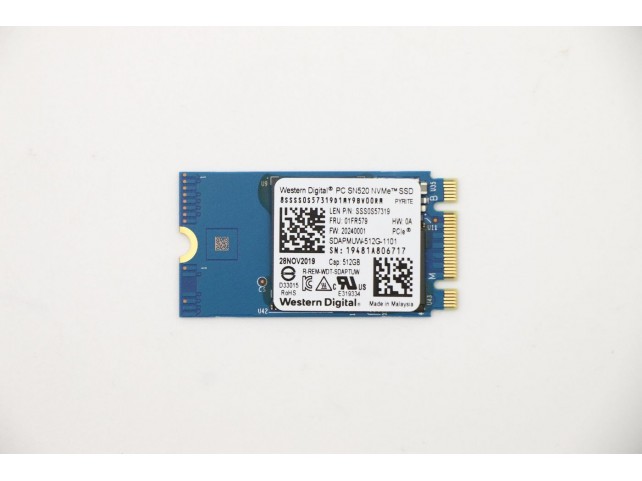 Lenovo Sandisk 1101 512GB M.2 PCIe  2242 SDAPMUW-512G-1101 SSD