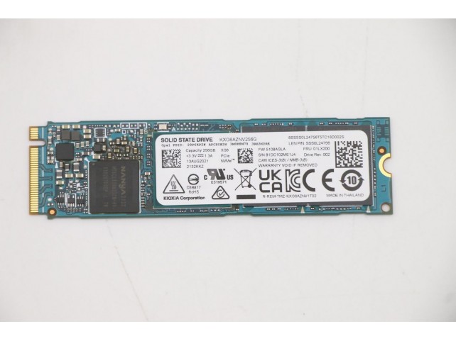 Lenovo SSD M.2 PCIe NVMe FRU SSD  256GB RoHS Toshiba M.2 XG6