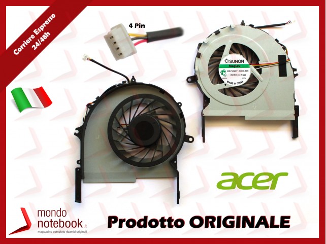 Ventola Fan CPU ACER Aspire 7745 7745G 7745Z