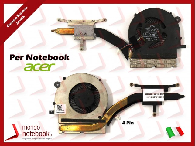 Ventola Fan CPU ACER Extensa 2530 Aspire ES1-571 MM1-571