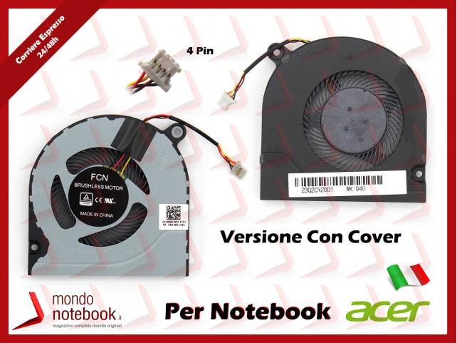 Ventola Fan CPU ACER Predator Helios 300 G3-572 PH317-51 PH317-52 PH315-51 (Con Cover) (1050)