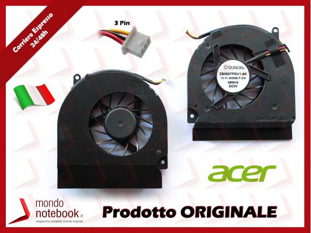 Ventola Fan CPU ACER Travelmate 5730 6553 6593 23.TPX01.001