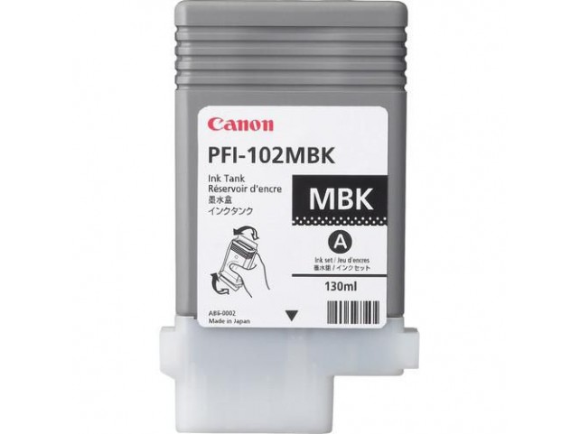 Canon Ink Black Matt ( PFI-102MBK )  PFI-102MBK, Pigment-based