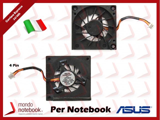 Ventola Fan CPU ASUS EeePC 700 701 900 901 904 1000 (Senza Cover)