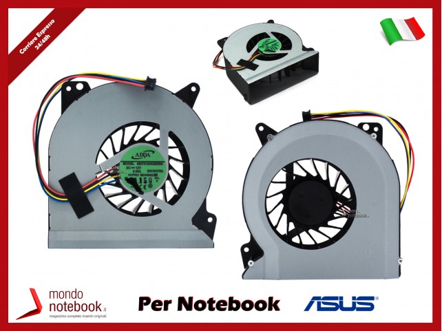 Ventola Fan CPU ASUS G750JH G750JZ G750JY G750JX G750JW G750JM G750JS spessore 25mm