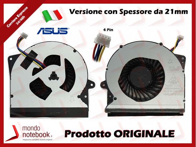 Ventola Fan CPU ASUS G751JY G751JT (Spessore 21mm) DX 12V