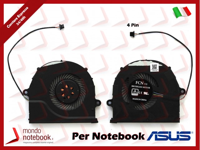 Ventola Fan CPU ASUS GL503VM GL703VM FX503VM (4 Pin) Versione 3