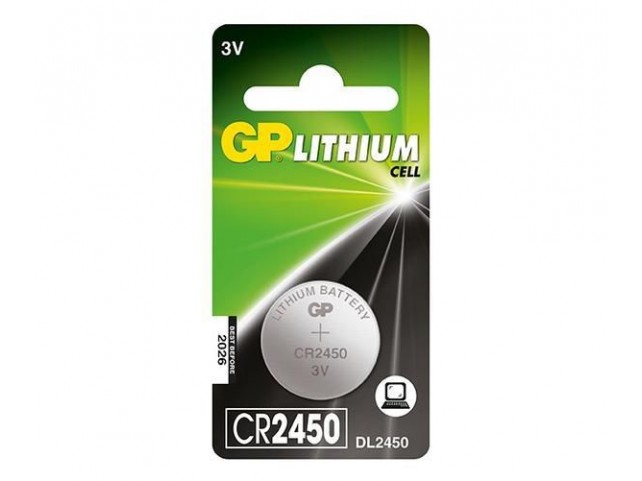 GP Batteries LITHIUM BUTTON CELL CR2450  Blister with 1 battery. 3V