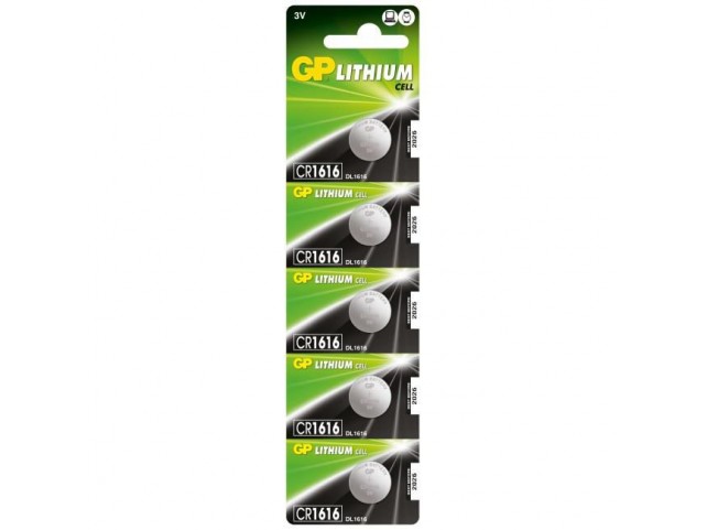 GP Batteries LITHIUM BUTTON CELL CR1616  R1616-C5, Single-use battery,
