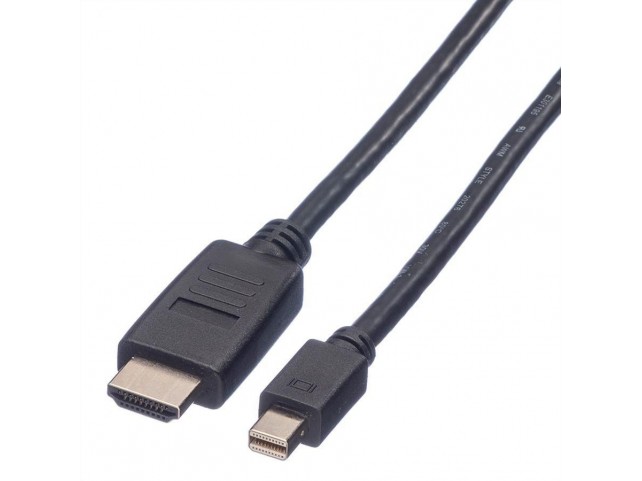 Value Mini Displayport Cable, Mini  Dp-Hdtv, M/M, 2 M