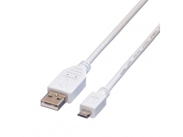 Value 11998751 Usb Cable 0.15 M Usb  2.0 Usb A Micro-Usb B White