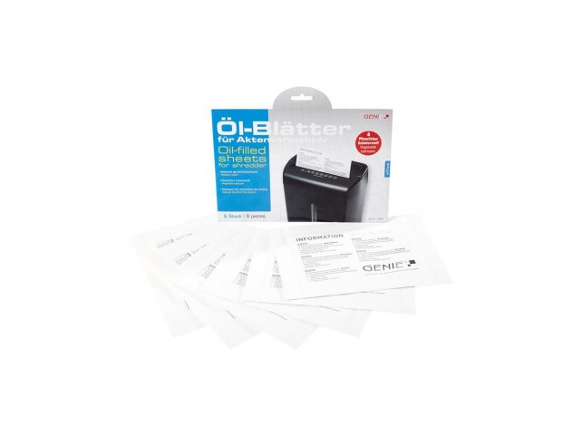 Genie Paper Shredder Accessory 6  Pc(S) Lubricant Sheets