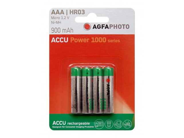 AgfaPhoto Akku -AAA HR03 Micro 900mAh  4St.