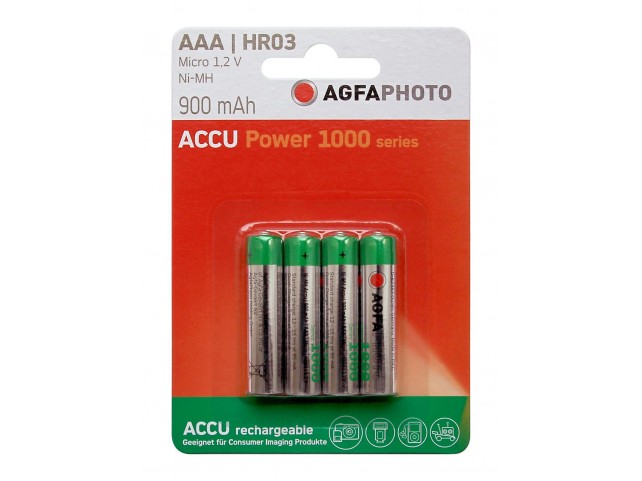 AgfaPhoto Akku -AAA HR03 Micro 900mAh  4St.
