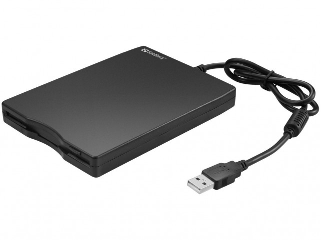 Sandberg USB Floppy Mini Reader  USB Floppy Drive, 360 RPM, 1