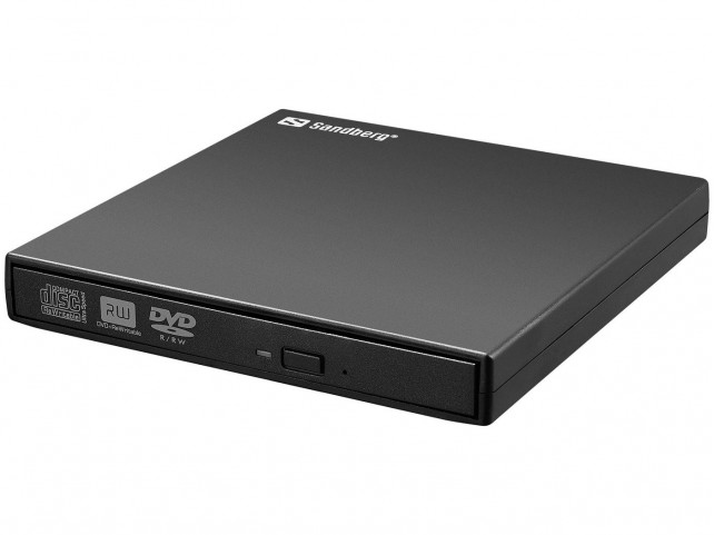 Sandberg USB Mini DVD Burner  USB Mini DVD Burner, Black,