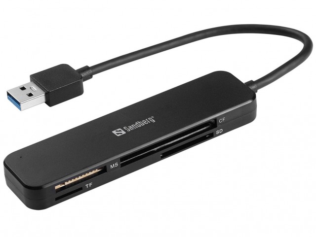 Sandberg USB 3.0 Pocket Card Reader  USB 3.0 Pocket Card Reader,
