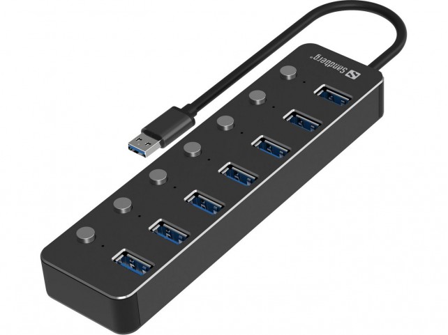 Sandberg USB 3.0 Hub 7 Ports  USB 3.0 Hub 7 Ports, USB 3.2