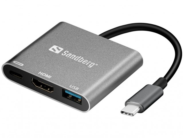 Sandberg USB-C Mini Dock HDMI+USB  USB-C Mini Dock HDMI+USB, USB