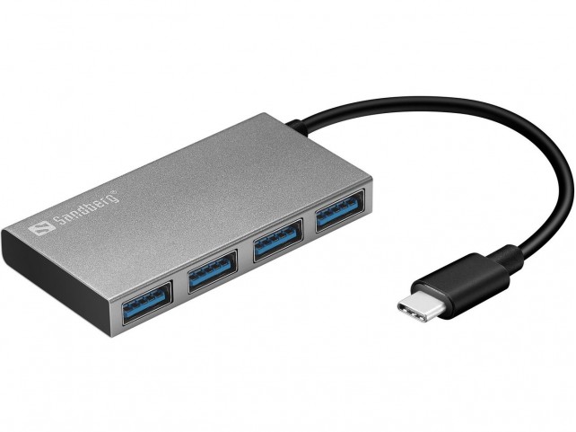 Sandberg USB-C to 4 xUSB 3.0 Pocket Hub  USB-C to 4 xUSB 3.0 Pocket