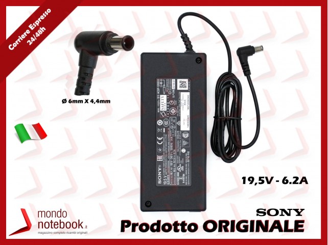 Alimentatore Originale SONY per TV BRAVIA 120W 19,5V 6,2A (6mm X 4,4mm) 2P ACDP-120E03