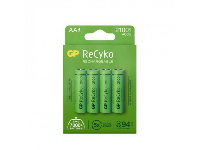GP Batteries RECYKO 210AAHCE-2WB4/AA  ReCyko, Rechargeable battery,