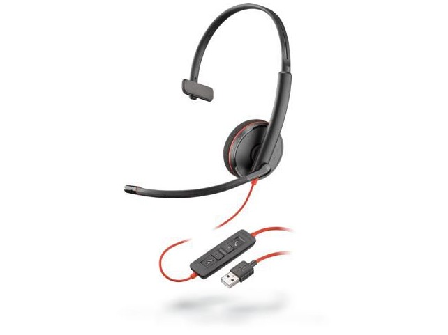 Poly Blackwire C3210 Mono USBA  Black Headset