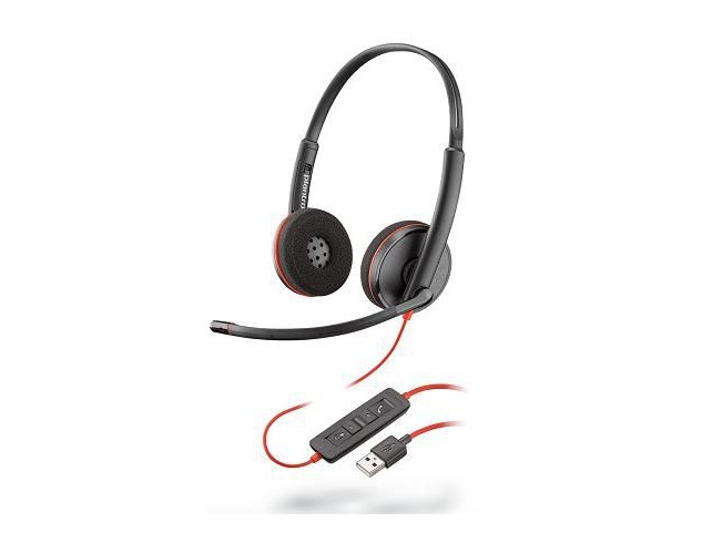 Poly Blackwire C3220 USB  Corded Headset, Binaural