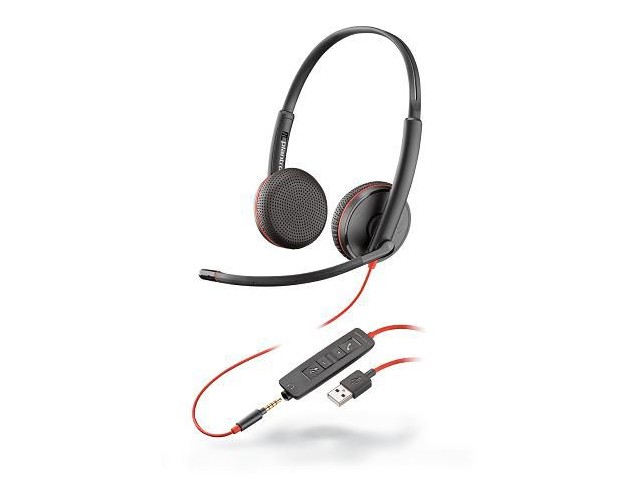 Poly Blackwire 3225  Stereo Corded USB headset