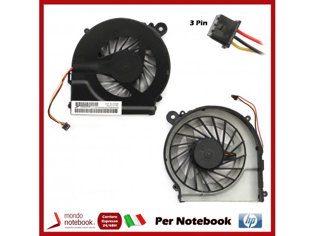 Ventola Fan CPU HP COMPAQ G62 G42 CQ62 CQ42 Pavilion G6-1000 G7-1000 (3 PIN) Versione 1