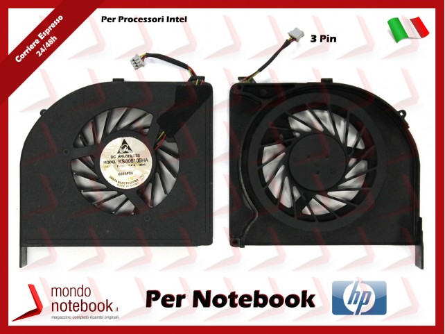 Ventola Fan CPU HP DV6-2000 DV6-2100 (Modello INTEL) Versione 2