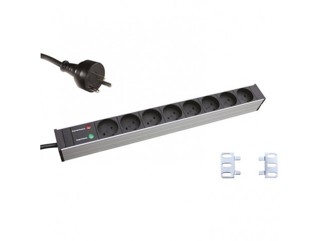Retex 19" Aluminium Pdu 8-Way K-It  Outlet. With Source