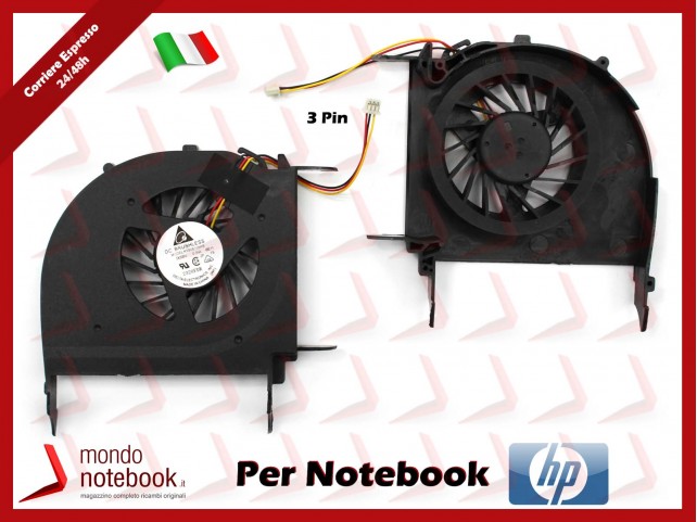 Ventola Fan CPU HP DV7-2000 DV7-3000 (Modello INTEL) - 601728-001