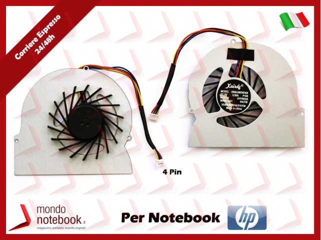 Ventola Fan CPU HP Elitebook 8560W 8560P 8570W (Versione 3 fori vite)