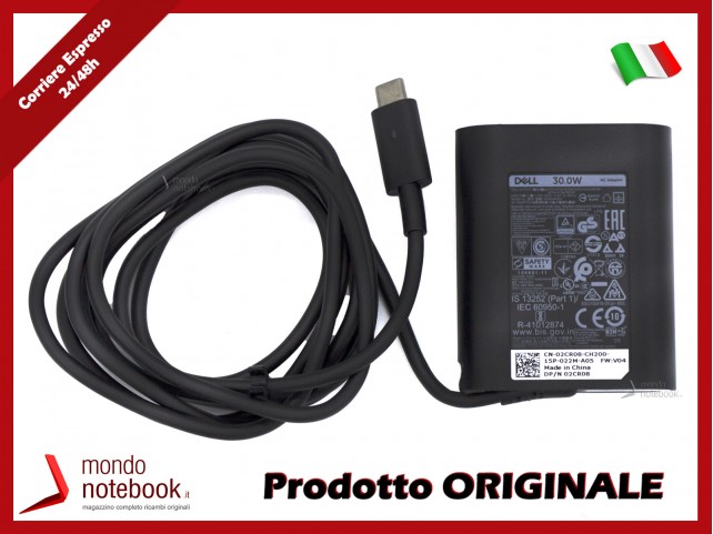 Alimentatore Originale DELL 30W 5V 12V 20V - USB-C Type-C